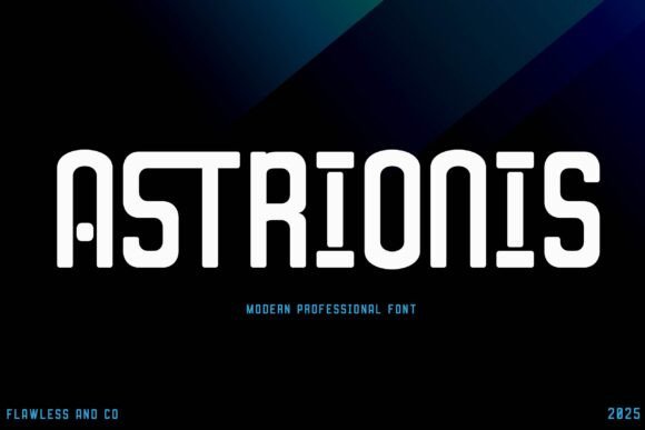 Astrionis: A Futuristic Display Typeface for Sci-Fi Design