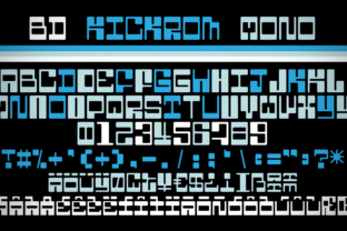 BD Kickrom Mono: Retro Futuristic Monospaced Font