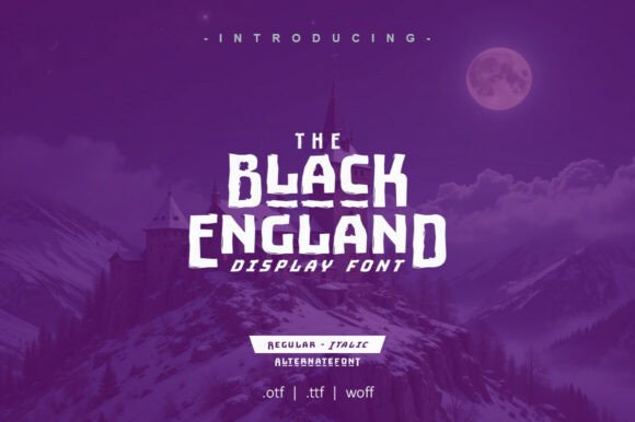 Black England Font: A Bold, Textured Display Typeface