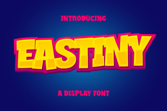 Eastiny: Bold, Energetic Display Font for Dynamic Designs