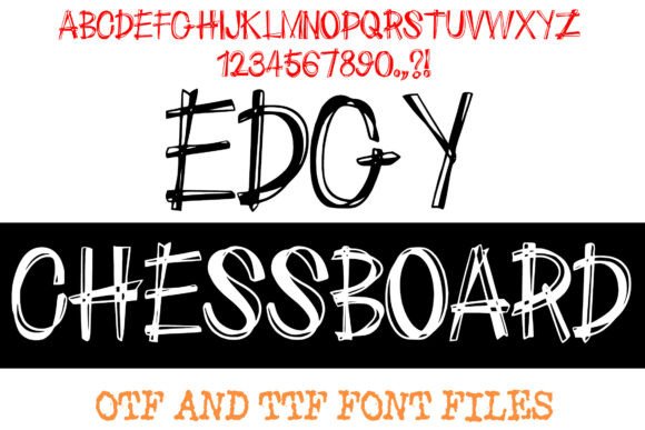 Edgy Chessboard: A Strategic Font for Bold Designs