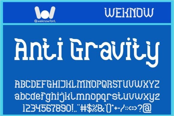 Exploring Anti Gravity: A Font for Futuristic Design
