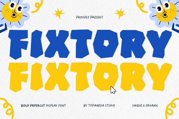 Fixtory: A Playful Display Font for Bold, Handmade Branding
