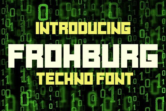 Frohburg: A Bold Techno Typeface for Digital Design