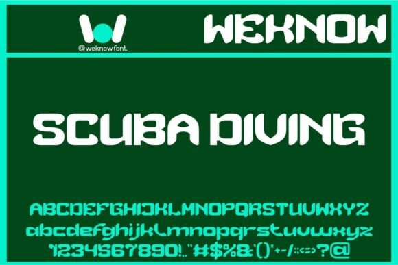 Scuba Diving: A Dynamic Display Font for Modern Projects