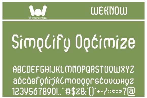 Simplify Optimize: A Futuristic Display Font for Bold Design