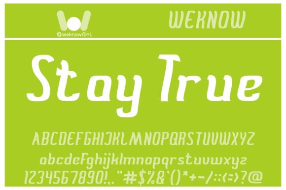 Stay True: A Font for Authentic Creative Vision