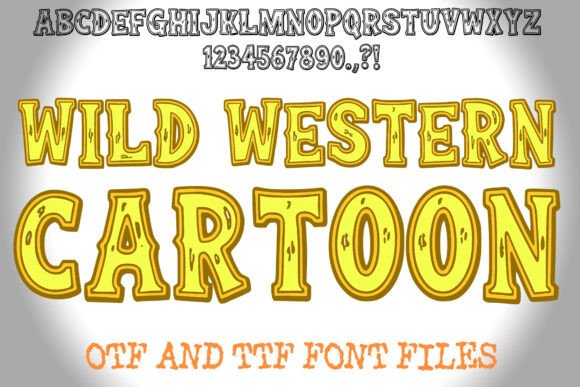 Wild Western Cartoon: A Unique Cowboy-Style Typeface