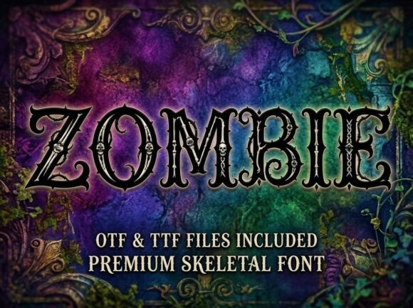 Zombie: A Premium Skeletal Display Font for Dark Design